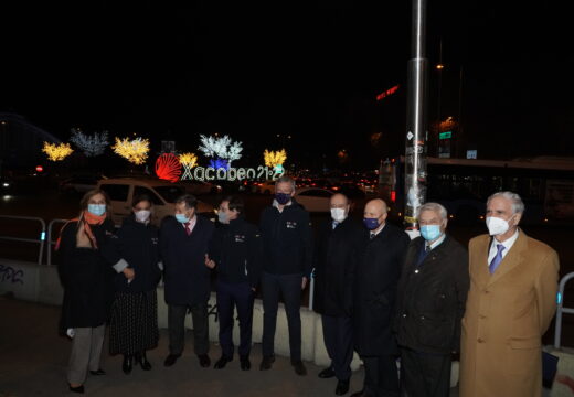 O vicepresidente primeiro da Xunta visitou a iluminación do Xacobeo en Madrir neste Nadal